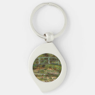 Monet Fransk Japansk Bro Giverney Swirl Silverfärgad Nyckelring
