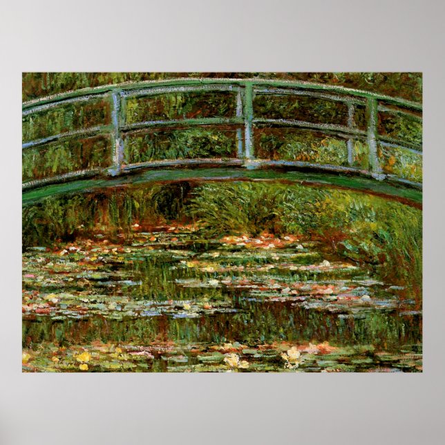 Monet Fransk Japansk Bro Konst Poster (Framsidan)