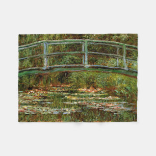 Monet Fransk Japanska Bron Giverney Fleecefilt
