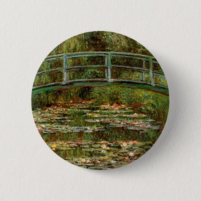 Monet Fransk Japanska Bron Giverney Knapp (Framsida)