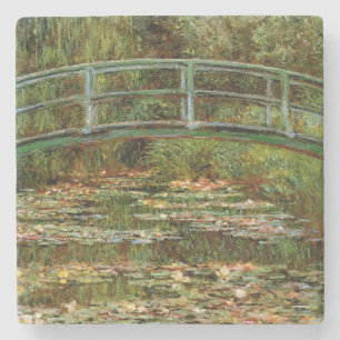 Monet Fransk Japanska Bron Giverney Underlägg Sten