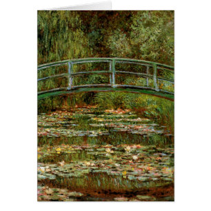 Monet Franska Japanska Bron Giverney Hälsningskort