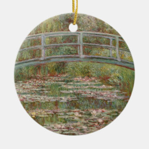 Monet Franska Japanska Bron Giverney Julgransprydnad Keramik