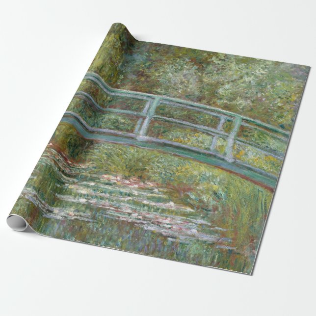 Monet, garden, classic painting presentpapper (Utrullad)