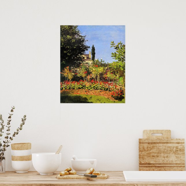 Monet - Garden in Bloom Poster (Kök)