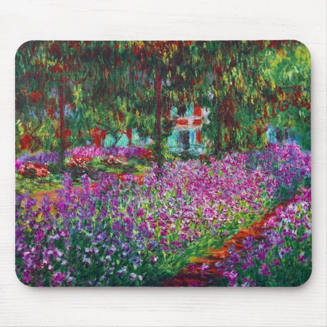 Monet Garden in Giverny Fine Art Mousepad Musmatta (Framsidan)