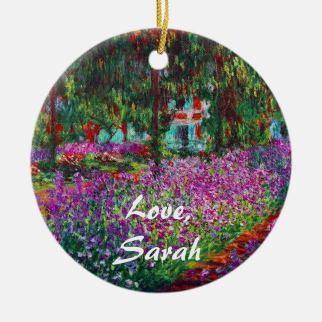 Monet Garden in Giverny Fine Art Ornament (Framsidan)