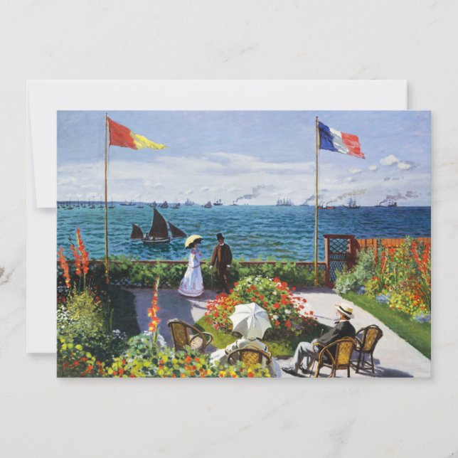 Monet Garden på Sainte Adresse-inbjudan Inbjudningar (Framsida)