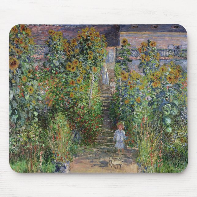 Monet Garden Vetheuil Impressionim Painting Musmatta (Framsidan)