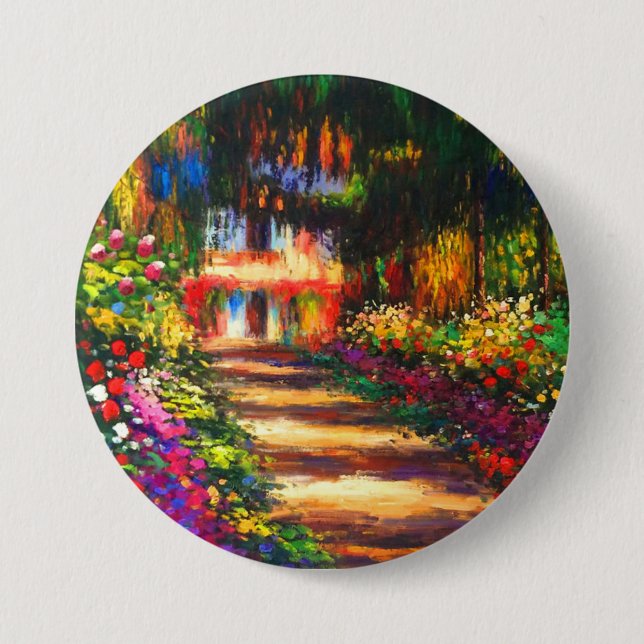 Monet Garden vid Giverny Knapp (Framsida)