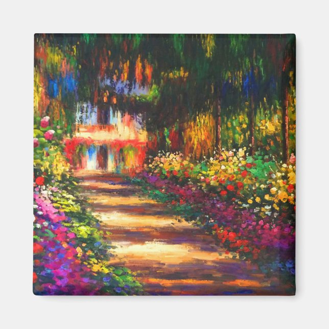 Monet Garden vid Giverny Magnet (Framsidan)