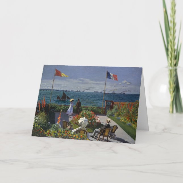 Monet Garden vid Sainte-Address Painting Kort (Framsida)
