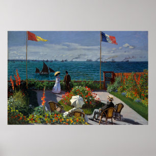 Monet Garden vid Sainte-Address Painting Poster