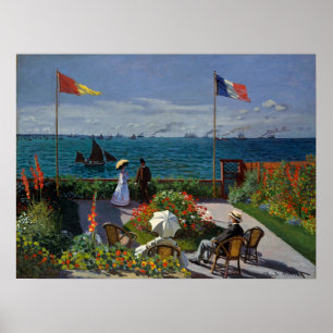 Monet Garden vid Sainte-Address Painting Poster
