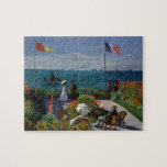 Monet Garden vid Sainte-Address Painting Pussel<br><div class="desc">Impressionistisk målning av Monet - Klassiska mästerverk - Claude Monets pressionistiska målningsserie - Garden på Sainte-Adresse</div>