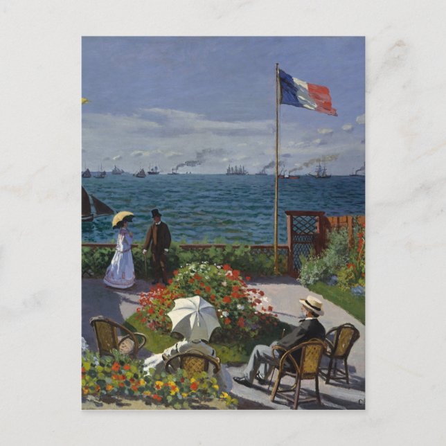 Monet Garden vid Sainte-Address Painting Vykort (Framsida)