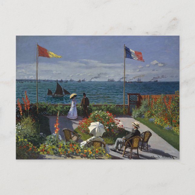 Monet Garden vid Sainte-Address Painting Vykort (Framsida)
