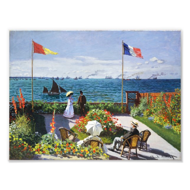 Monet Garden vid Sainte Adresse Fototryck (Framsidan)