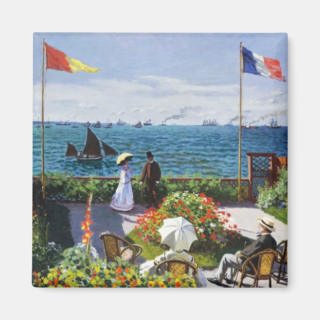 Monet Garden vid Sainte Adresse Magnet (Framsidan)