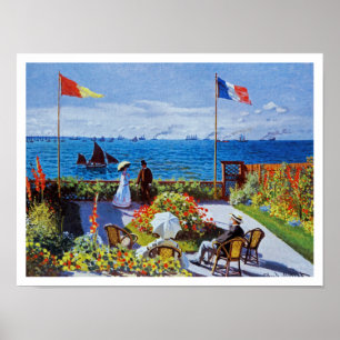 Monet: Garden vid Sainte-Adresse Poster