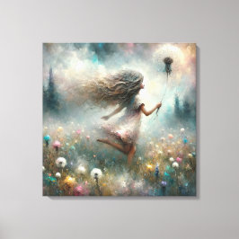 Monet Girl with Dandelion Canvastryck