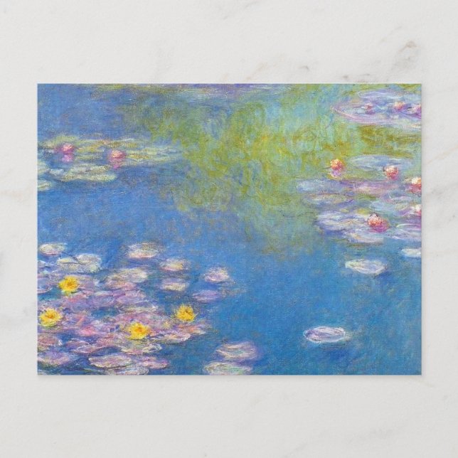 Monet gul näckrosvykort vykort (Framsida)