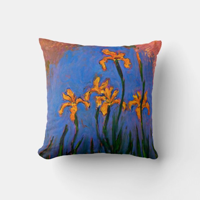 Monet-Gult Irises Kudde (Framsida)