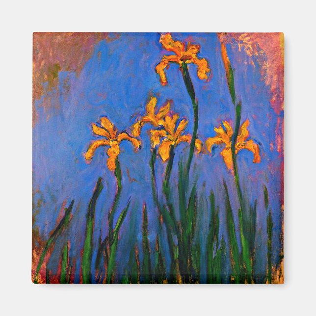 Monet-Gult Irises Magnet (Framsidan)