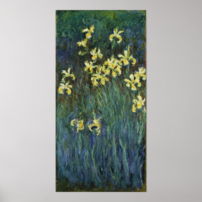 Monet - Gult Irises Poster (Framsidan)