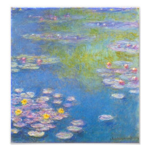Monet gult näckrostryck fototryck