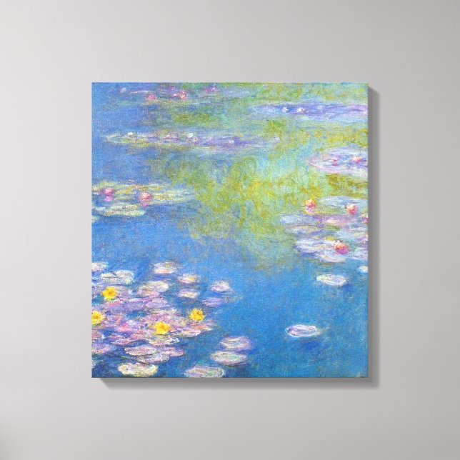 Monet Gult Vatten Lilies Canvastryck (Framsida)