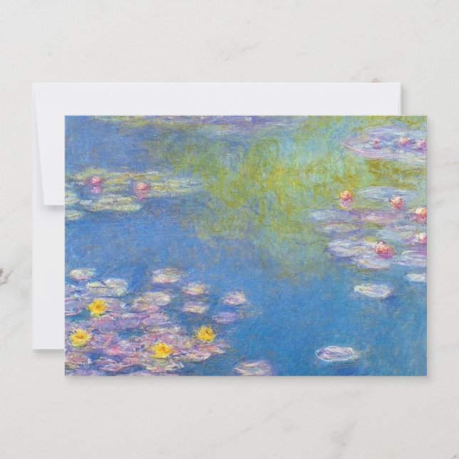 Monet Gult Vatten Lilies-inbjudningar Inbjudningar (Framsida)