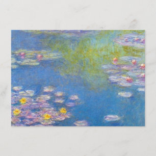 Monet Gult Vatten Lilies-inbjudningar Inbjudningar