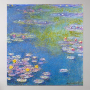 Monet Gult Vatten Lilies Poster