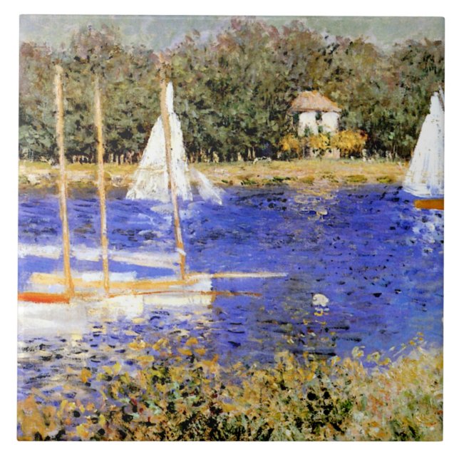 Monet - handfatet på Argenteuil Kakelplatta (Framsidan)