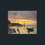 Monet - Hauling a Boat Ashore, bra art. Canvastryck<br><div class="desc">Han har en Boat Ashore,  berömd målning av Claude Monet.</div>