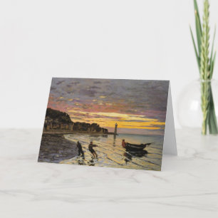 Monet - Hauling a Boat Ashore, bra art. Kort