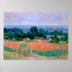Monet - Haystack på Giverny 1886 Poster