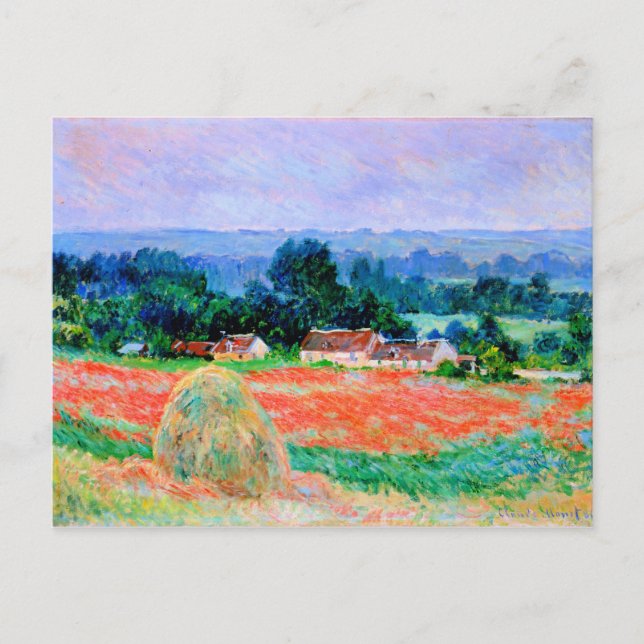 Monet - Haystack på Giverny, bra art Vykort (Framsida)