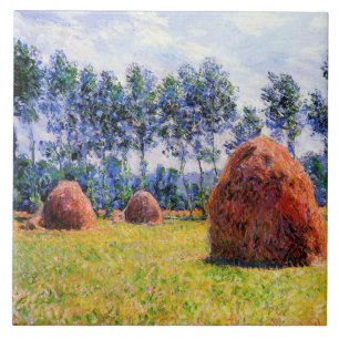 Monet - Haystacks at Giverny, 1884, Kakelplatta