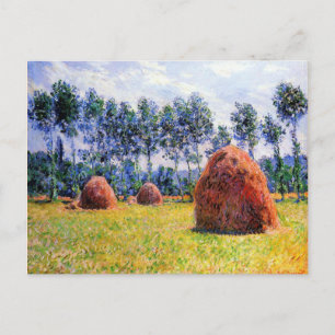 Monet - Haystacks på Giverny, 1884 Vykort