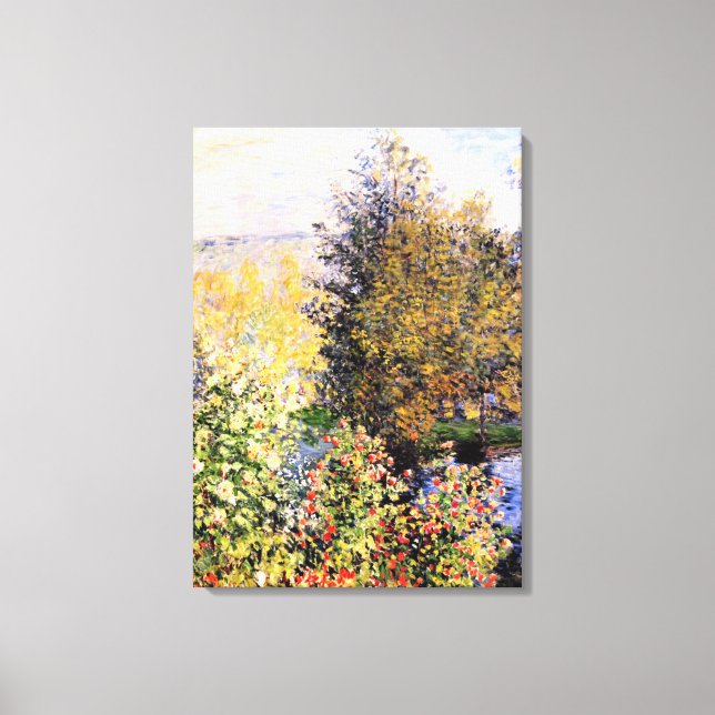 Monet - Hoschede's trädgård i Montgeron Canvastryck (Framsida)