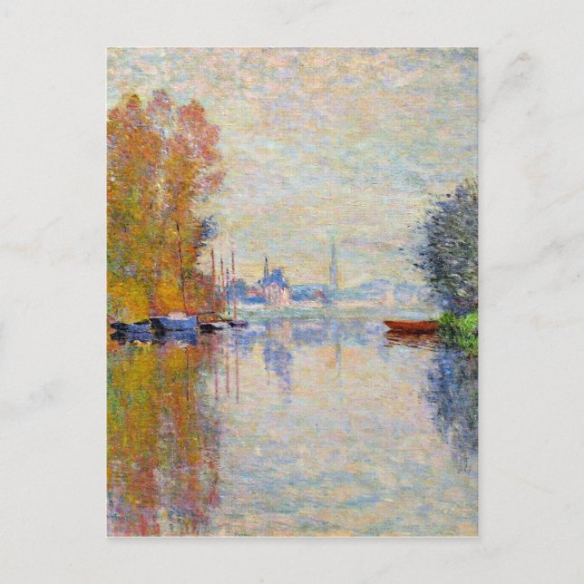Monet - Höst på Seine vid Argenteuil  Vykort (Framsida)