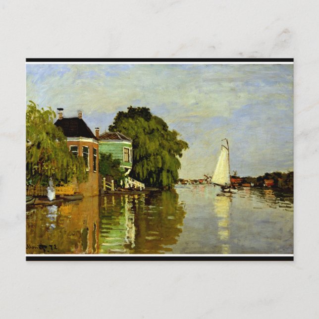 Monet - hus på Achterzaan Vykort (Framsida)