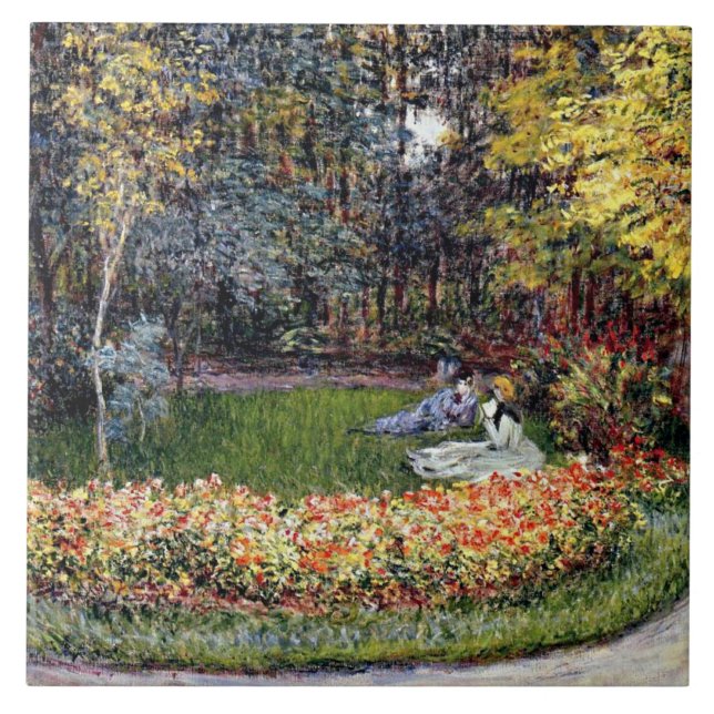 Monet - I Garden, målning av berömd Kakelplatta (Framsidan)