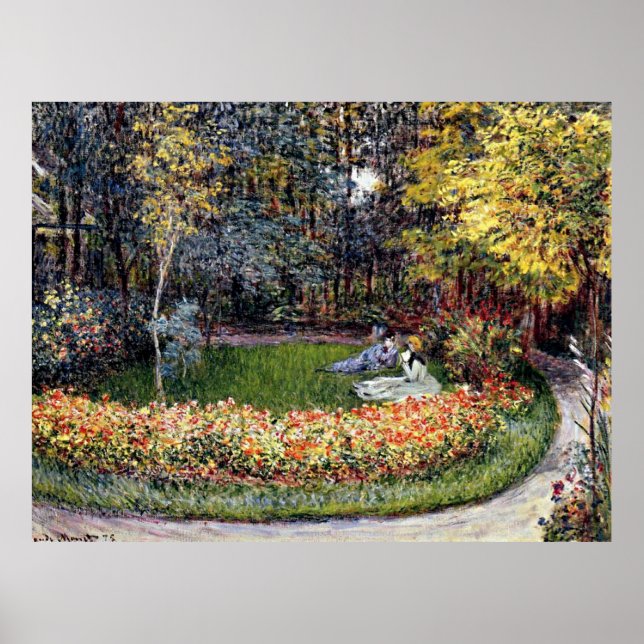 Monet - I Garden, målning av berömd Poster (Framsidan)