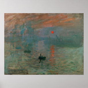 Monet - Impression, Soluppgång 1872 Poster