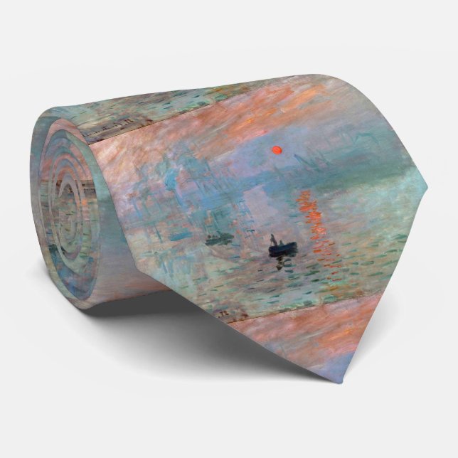 Monet, " Impression, Sunrise " ネクタイ Slips (Rullad)