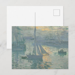 Monet Impression Sunrise Marine Classic Painting Vykort