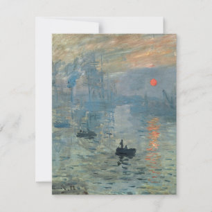Monet Impression Sunrise Soleil Levant Painting Julkort